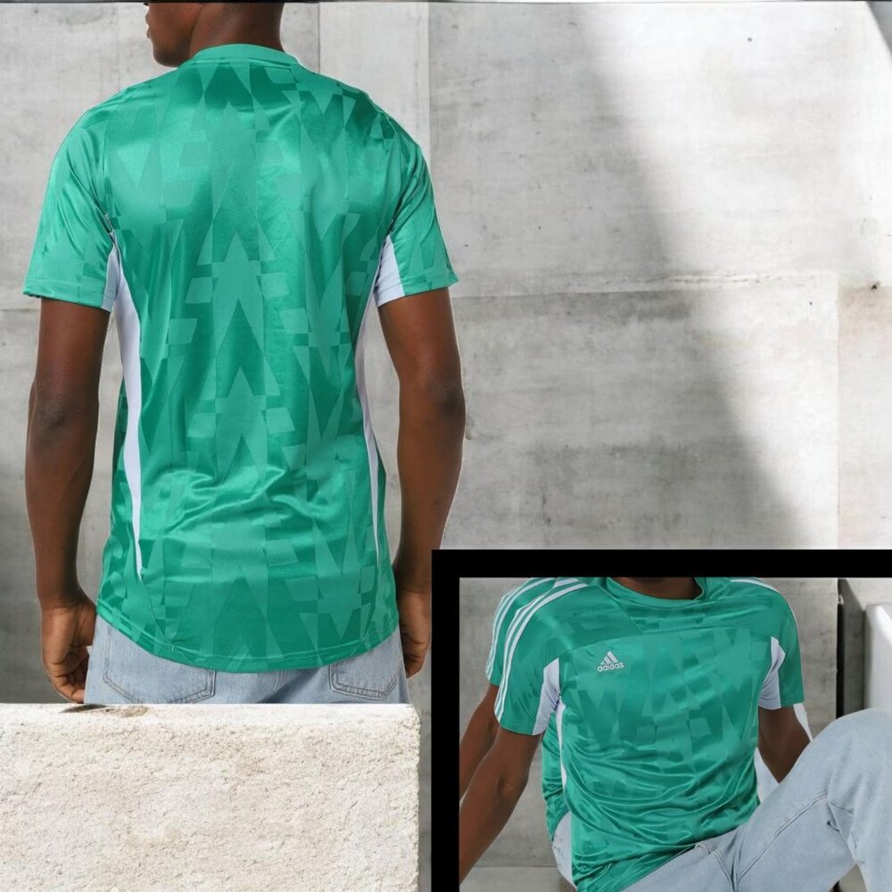 NWOT ADIDAS (LG) TIRO Home Jersey Court Green/Blue Dawn Short Sleeve